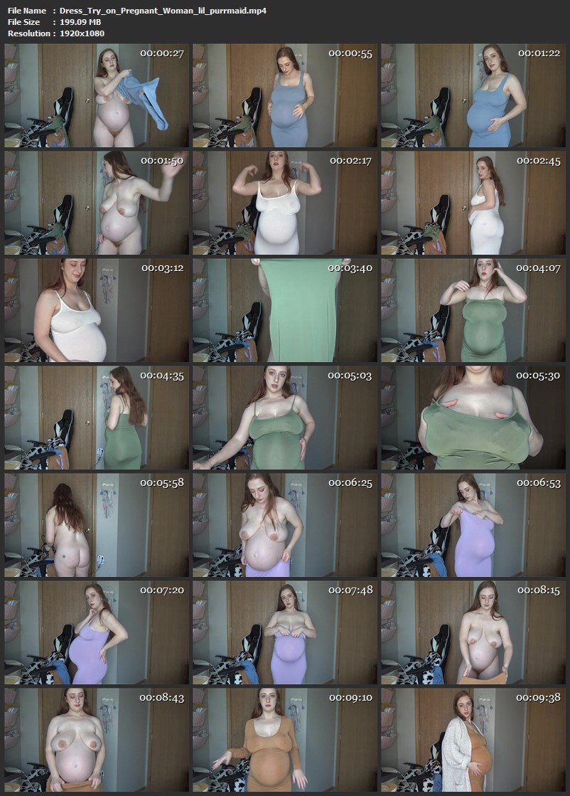 Dress Try on - Pregnant Woman lil_purrmaid. (199 Mb)